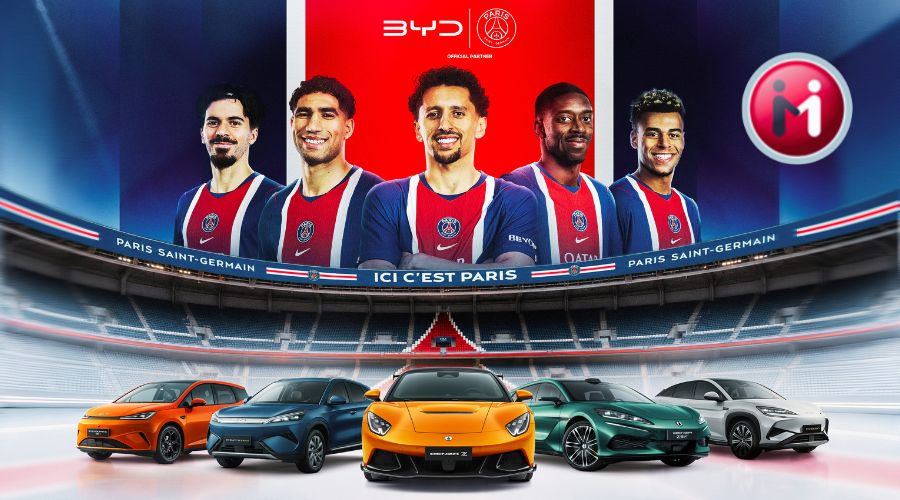 BYD Bermitra dengan Paris Saint-Germain (PSG) dan Manchester City Football Club.
